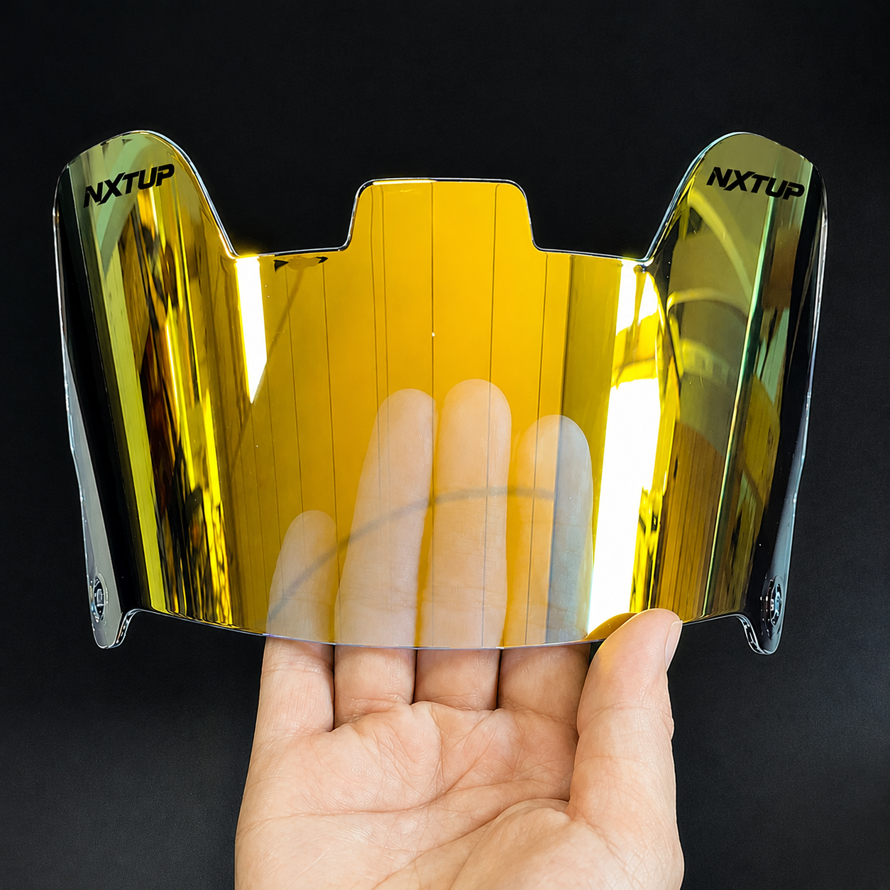 NXTUP V1 FOOTBALL VISOR CLEAR GOLD