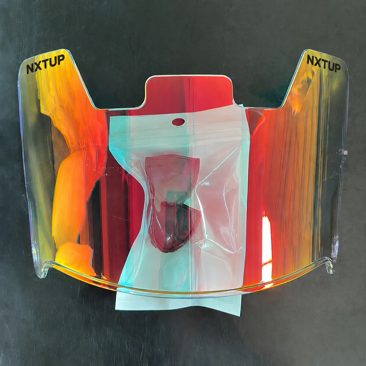 NXTUP V1 FOOTBALL VISOR CLEAR RED